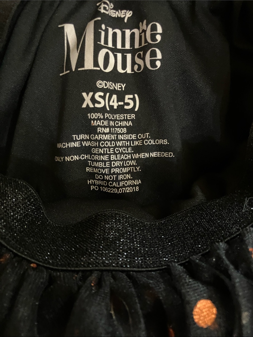 Disney Black Tulle Skirt with Gold Polka Dot Overlay - Picture 2 of 7